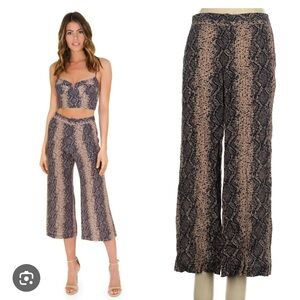 Blue life snake print pants